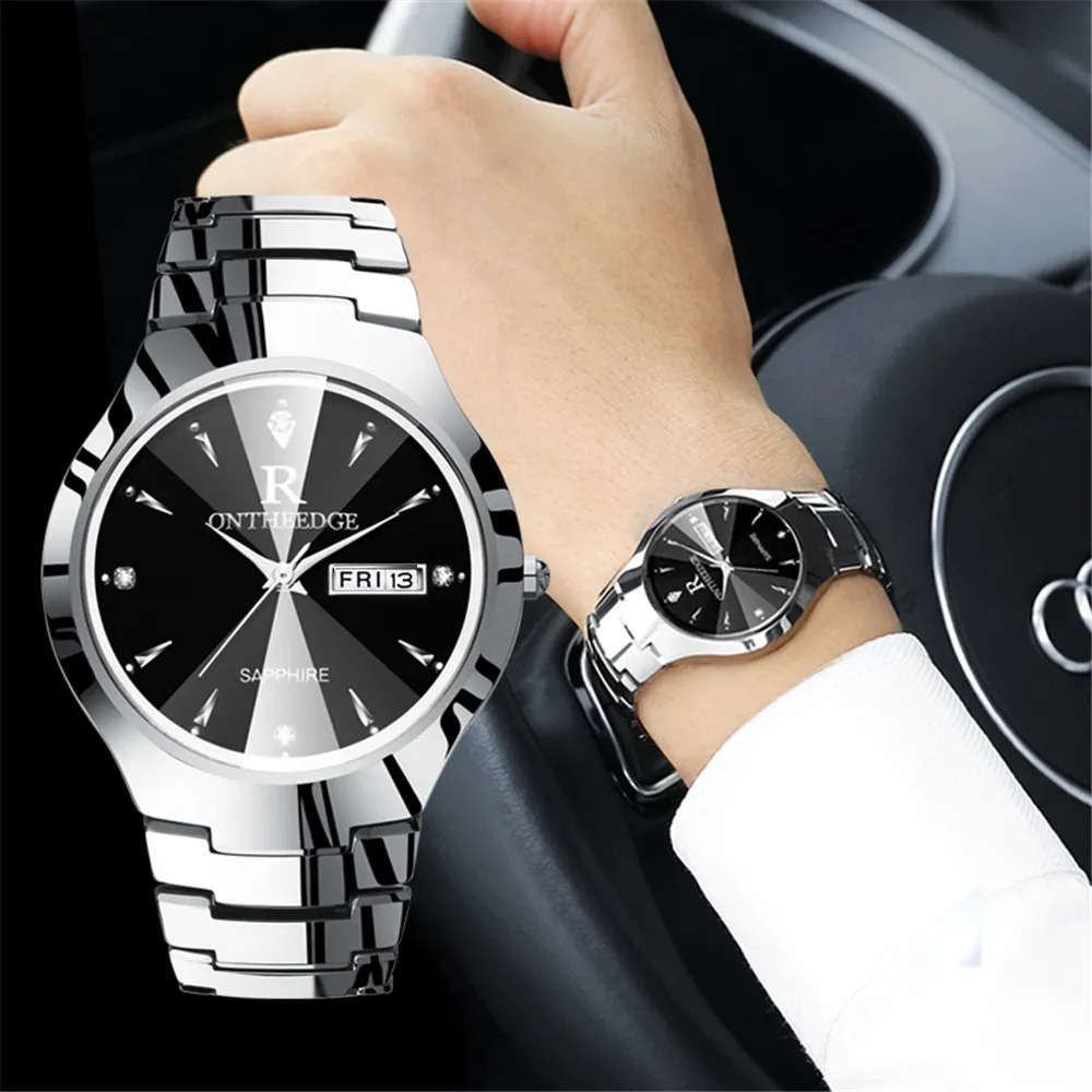 2018 Luxury Brand Lover Watch Pair Waterproof Tungsten Steel Men Women Couples Lovers Watches Set Wristwatches Feminino CJ191116