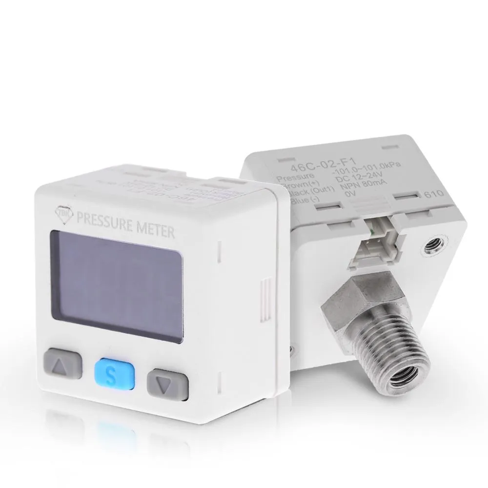 Freeshipping Mini Digital Vakuum Tryckgivare Mätare Tester Tryckmätare Vakuummätare Tryck Diagnostikverktyg -100,0 ~ 100.0kPa 12V ~ 24V