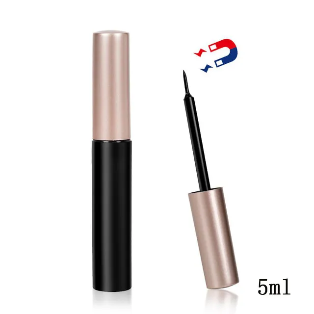 Vattentät magnetisk flytande eyeliner smidig ögonfodral smink kosmetisk lätt att bära snabb torr flytande eyeliner