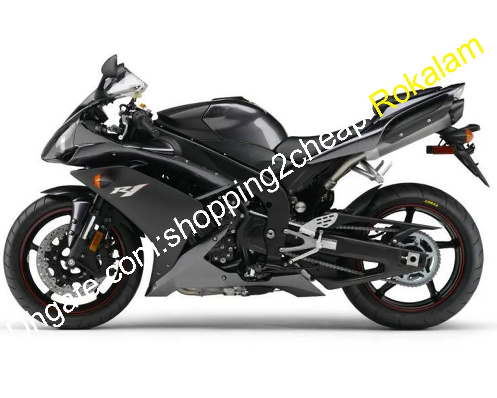 YZF1000 Carenatura moda racing per Yamaha YZFR1 R1 07 08 YZF-R1 2007 2008 Moto Grigio Nero Kit carrozzeria (stampaggio ad iniezione)