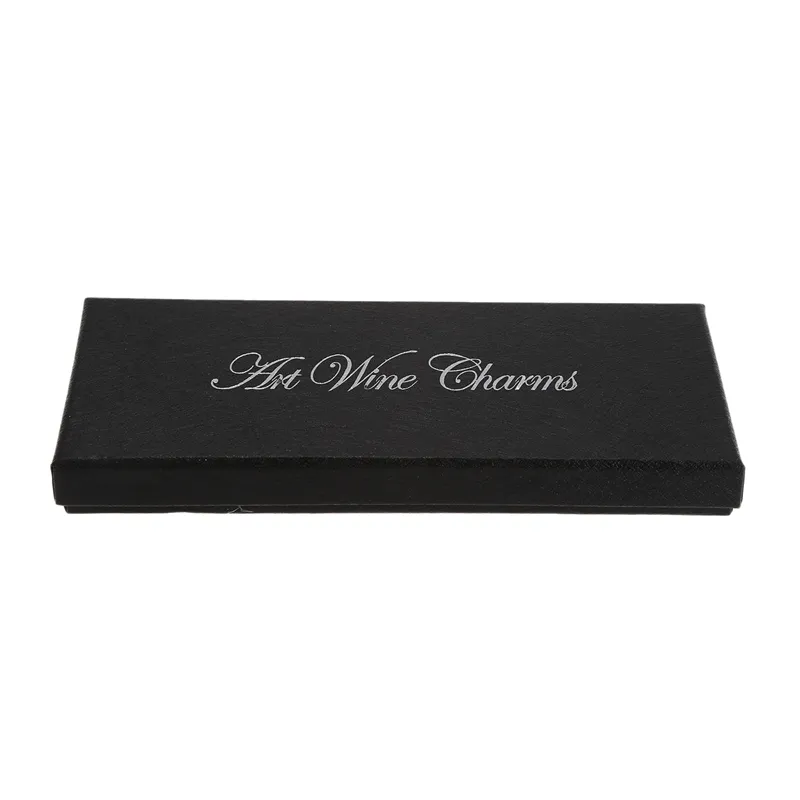 1 pc coleção negra vinho encantos de vidro caixas de presente 18x8x2cm