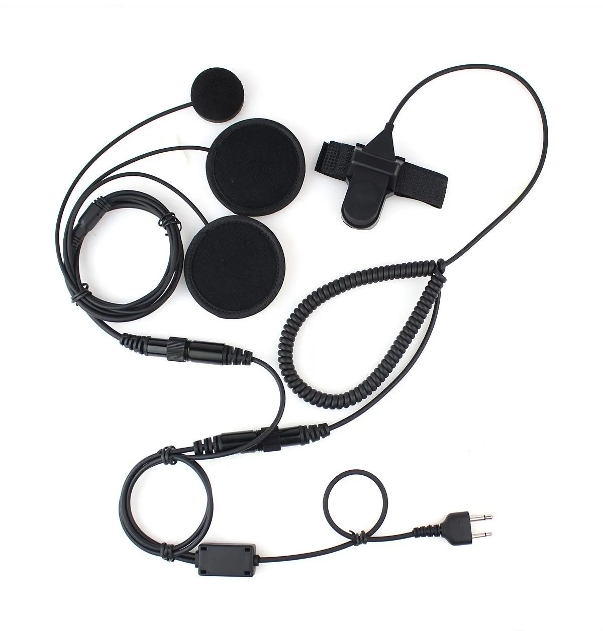 Casque de moto PTT PTT EARPIED POUR ICOM F4 COBRA MIDLAND UNIDEN 044 KPO9435309