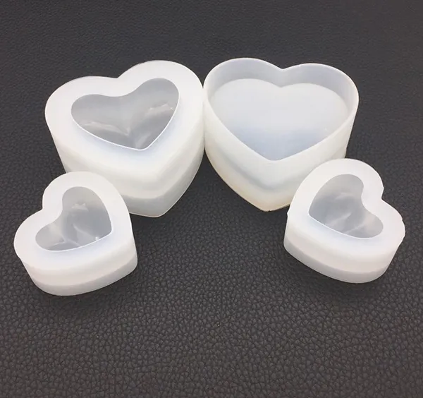 3D Heart Silicone Resin Mold Flexible, Reusable, And Silicone Soap