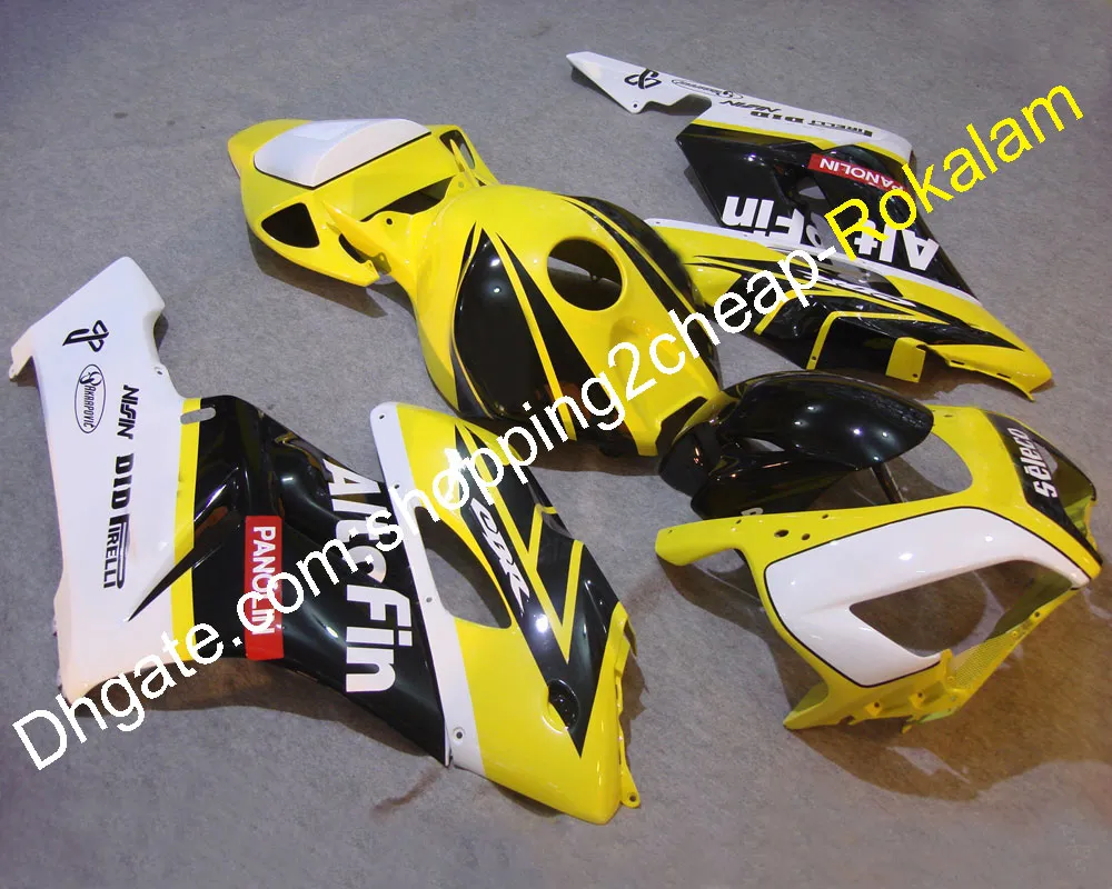 Per Honda CBR1000RR Carenatura CBR1000 CBR 1000RR 1000R RR 04 05 2004 2005 Kit aftermarket moto giallo bianco nero (stampaggio ad iniezione)