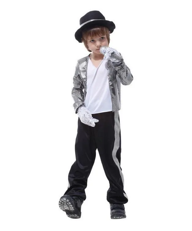 Ragazzi Costume Di Halloween Michael Jackson Billie Jean Bambino Costume In  Maschera Costume Bambini Abbigliamento Da Danza Da 22,53 €