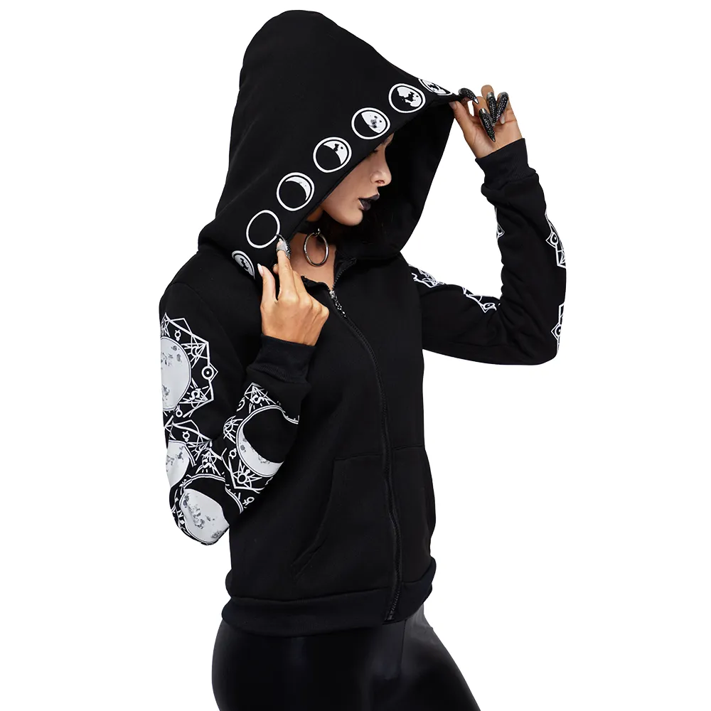 Sudaderas con capucha para mujer Sudaderas Llegada Mujeres Hoodie Casual Manga Larga Capucha con capucha Cremallera Mujer Jersey Trajes