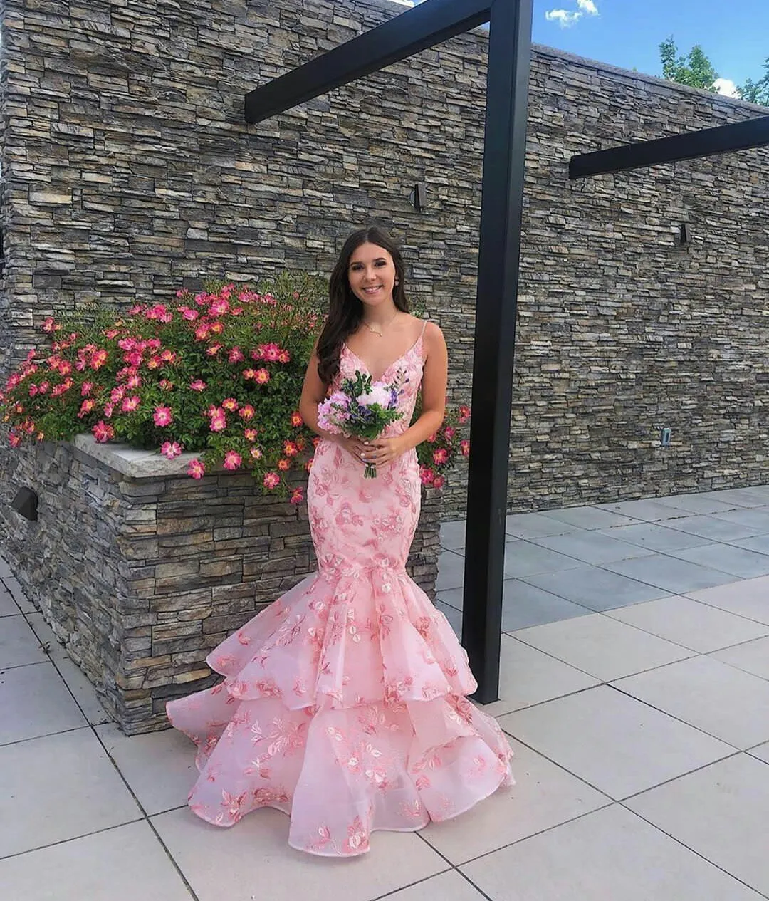 open lace back dress Pink Satin Off The Shoulder Short Prom Dress, Appliques Homecoming Dress,  MH266 main image 0
