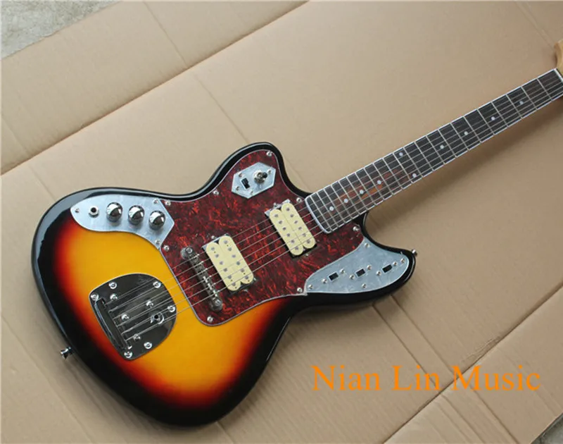 6-String der linken Hand elektrische Gitarre mit Tobacco Sunburst Farbe Körper, 2 Öffnen Pickups, 22 Bünde und kann individuell angepasst werden