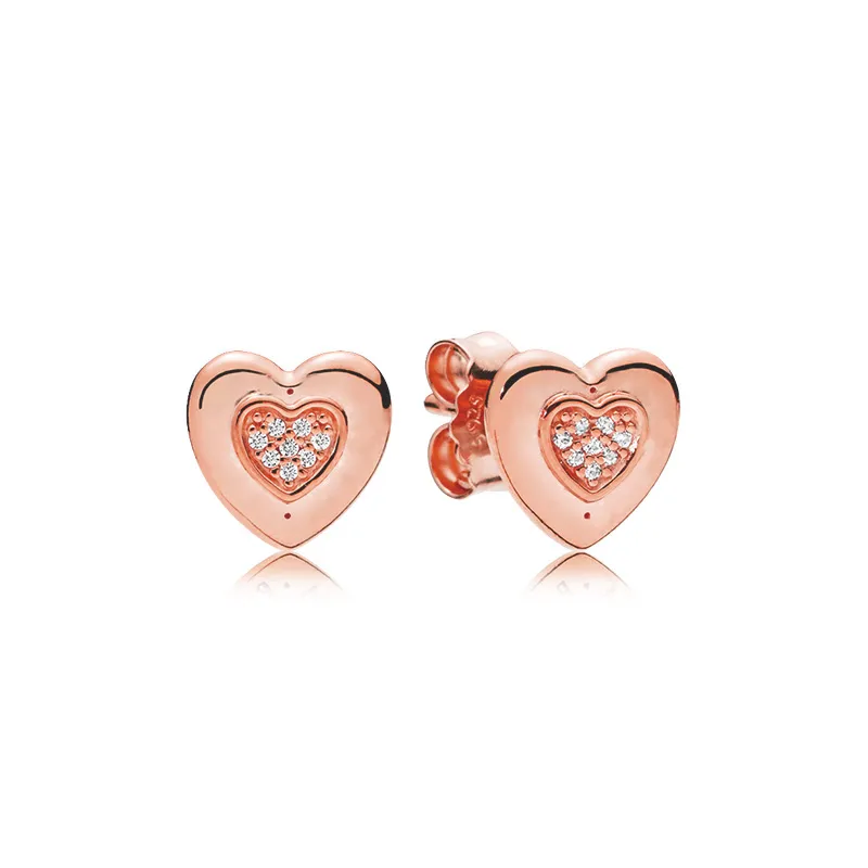 Orecchini e collana con cuore rosa / Abbracci in argento sterling / Cuori d'amore / Regalo per damigelle d'onore / Regalo per la festa della mamma per lei / Regalo romantico - Italia