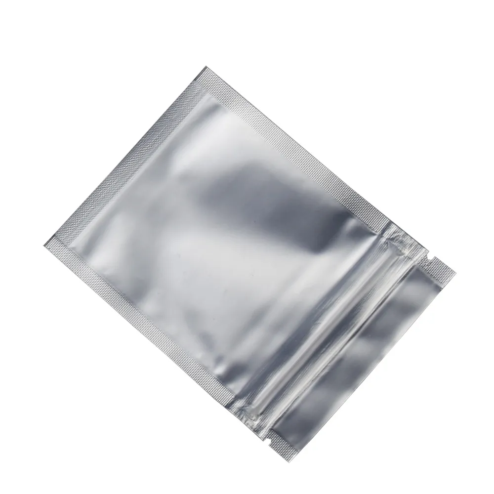 7.5*10cm Matte Black / Clear Front Zipper Bags Resealable Zip Lock Aluminum Foil Plastic Bag Food Grocery Packing Mylar Foil Bag