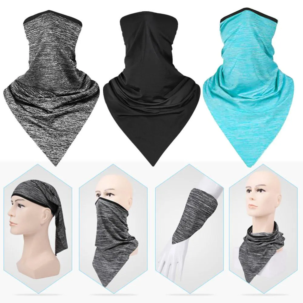 Sport Riding Anti Dust Headscarf Half Face Masks Bandanas Ice Silk