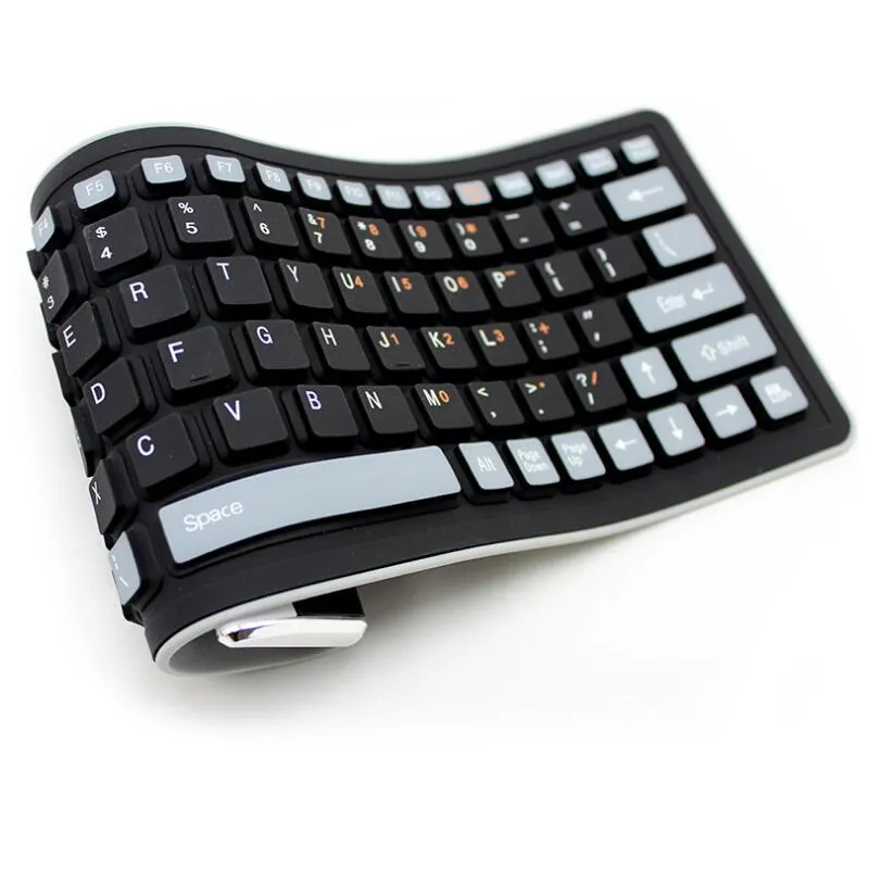 أعلى بيع سيليكون مقاوم للماء لوحة المفاتيح اللاسلكية بلوتوث لينة الأزياء مزيج اللون مرنة لوحات المفاتيح المحمولة لأجهزة الكمبيوتر المحمول 0.4kg