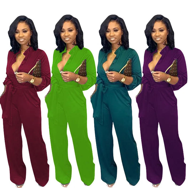 DHgate Solid Color Long Sleeve Stand Collar Romper Cardigan Jumpsuit Apparel