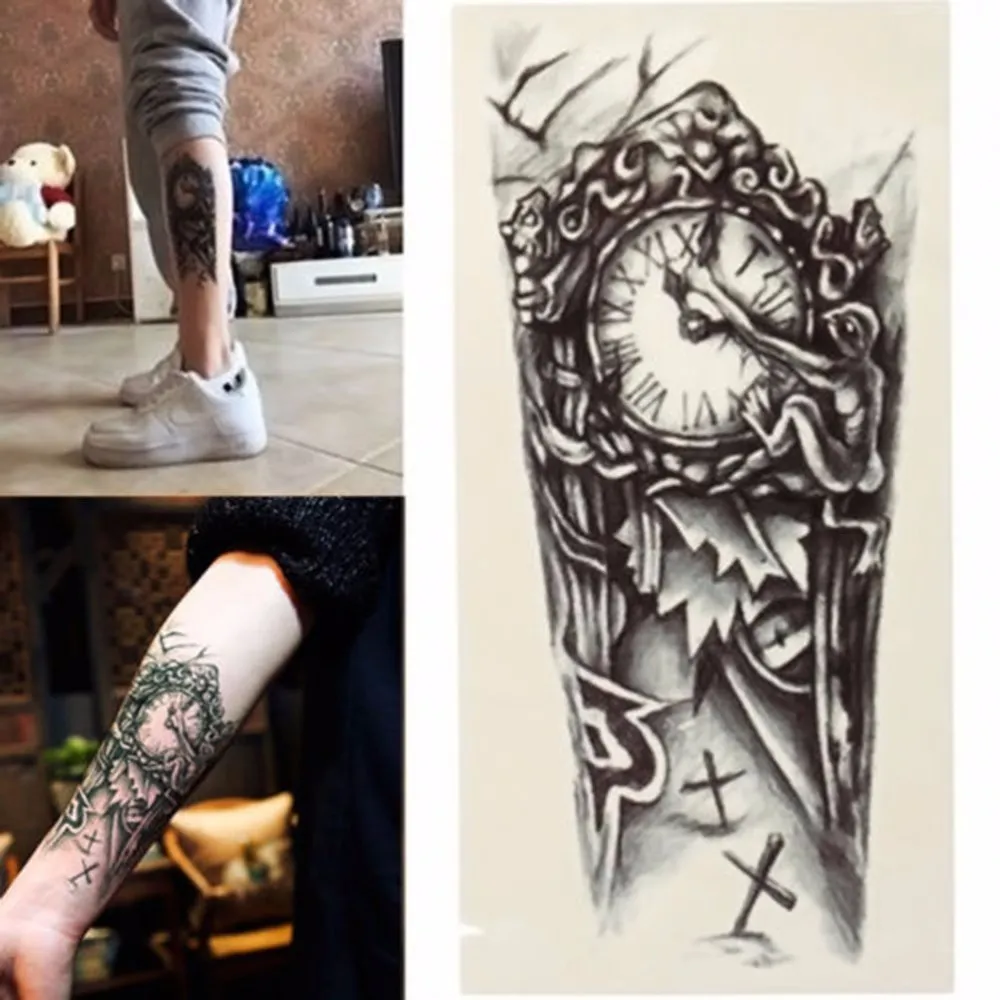 3D Große Temporäre Tattoo Männer Wasserdichte Tattoo Ärmel Für Männer Umwandlung Von Tattoos Übertragbare Gefälschte Tätowierung Flash Aufkleber