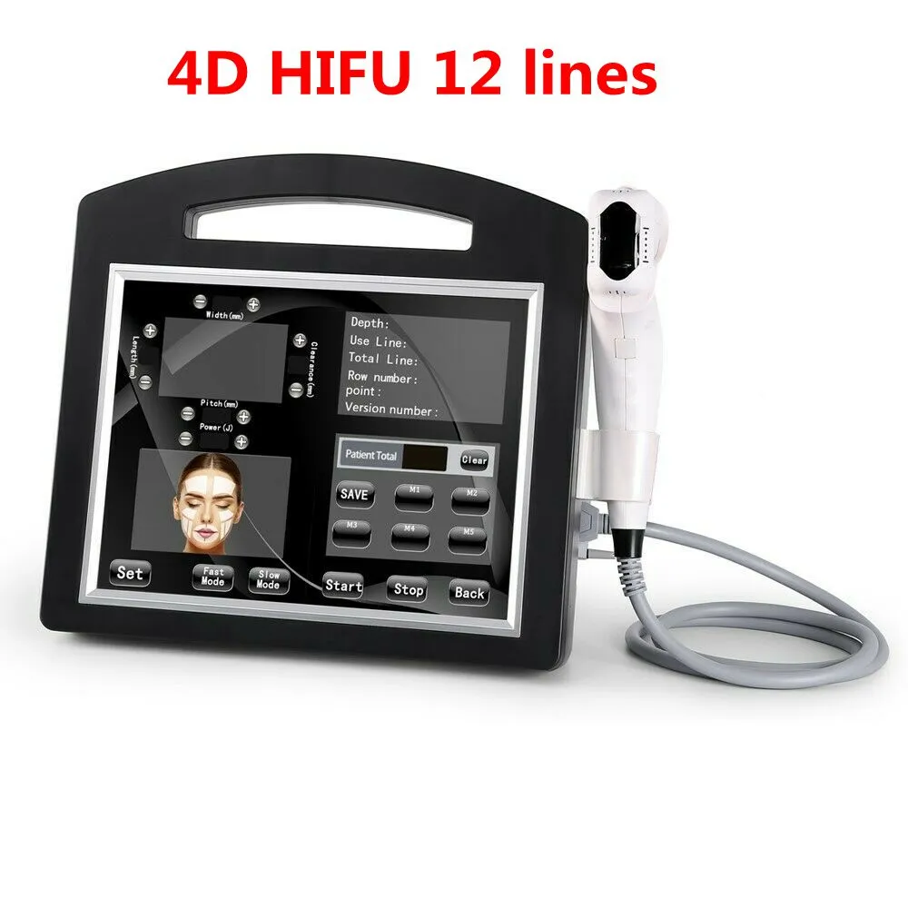 professional 3D 4D HIFU 12 lines High Intensity Focused Ultrasound Hifu Face Lift Machine Wrinkle Removal For Face And Body body slimming