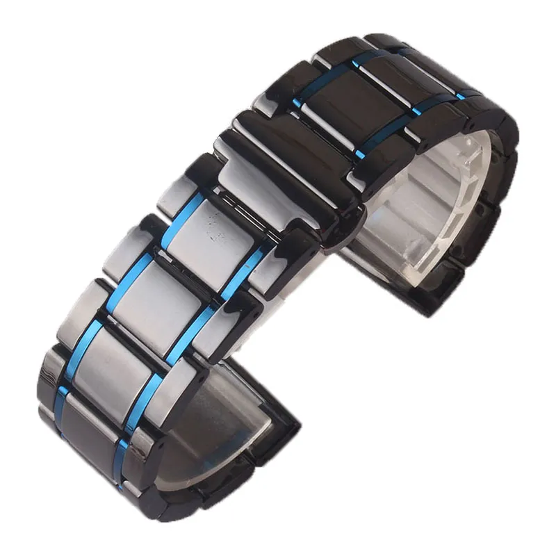 고품질 시계 밴드 스트랩 팔찌 블랙 블루 패션 시계 액세서리 20mm 21mm 22mm 23mm 퀵 릴리스 핀