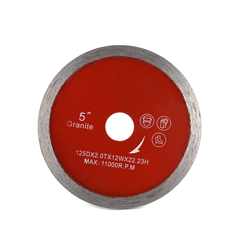 Segmento de Aro Contínuo Inteiro Contínuo Roda de Corte 5 Polegada 125mm Hot Press Ferramentas de Corte de Pedra de Disco de Porcelana 10 PCS