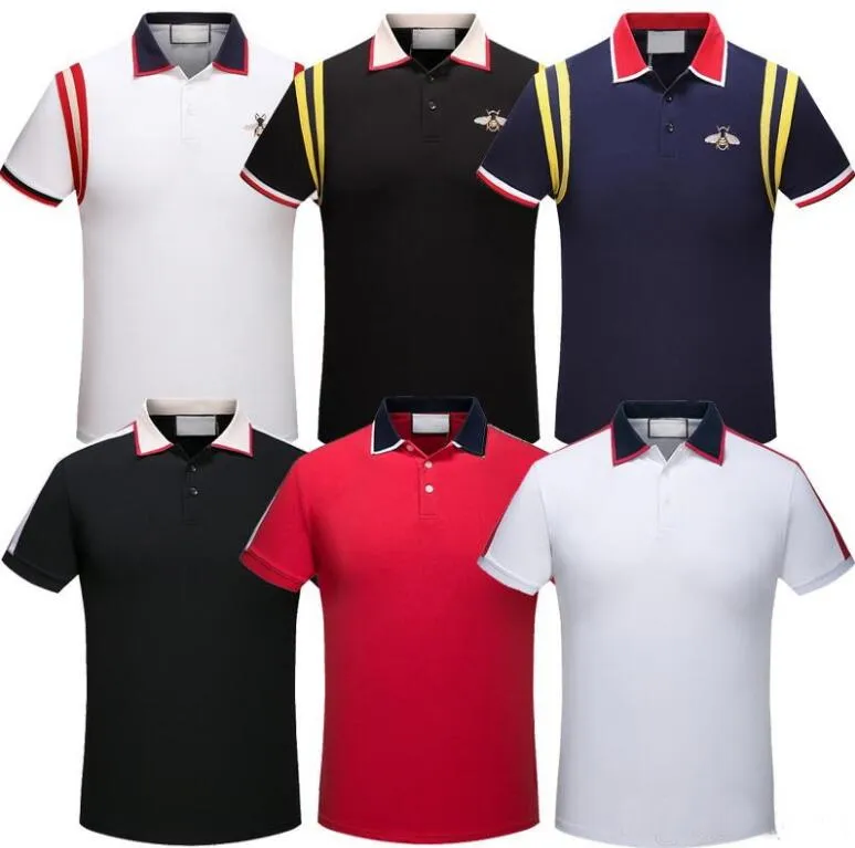 2019 İtalya Moda Klasik Polo T Shirt Lüks Tasarımcı Marka Tees Erkekler Kısa Kollu Nakış Mektubu Mens Polos Yaka Polos Down