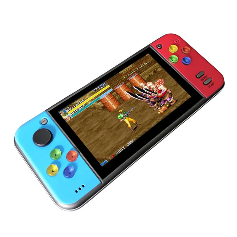 Powkiddy X7 5 0Inch Retro HandheldゲームコンソールビデオゲームプレイヤーMP4 MP5再生8GメモリゲームコンソールゲームTF拡張機能HD310R