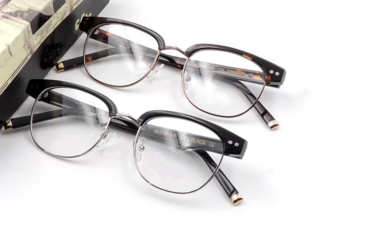 Eye brow Fan art Metal Eyeglasses Frame for Prescription Reading Glasses 49 19 145