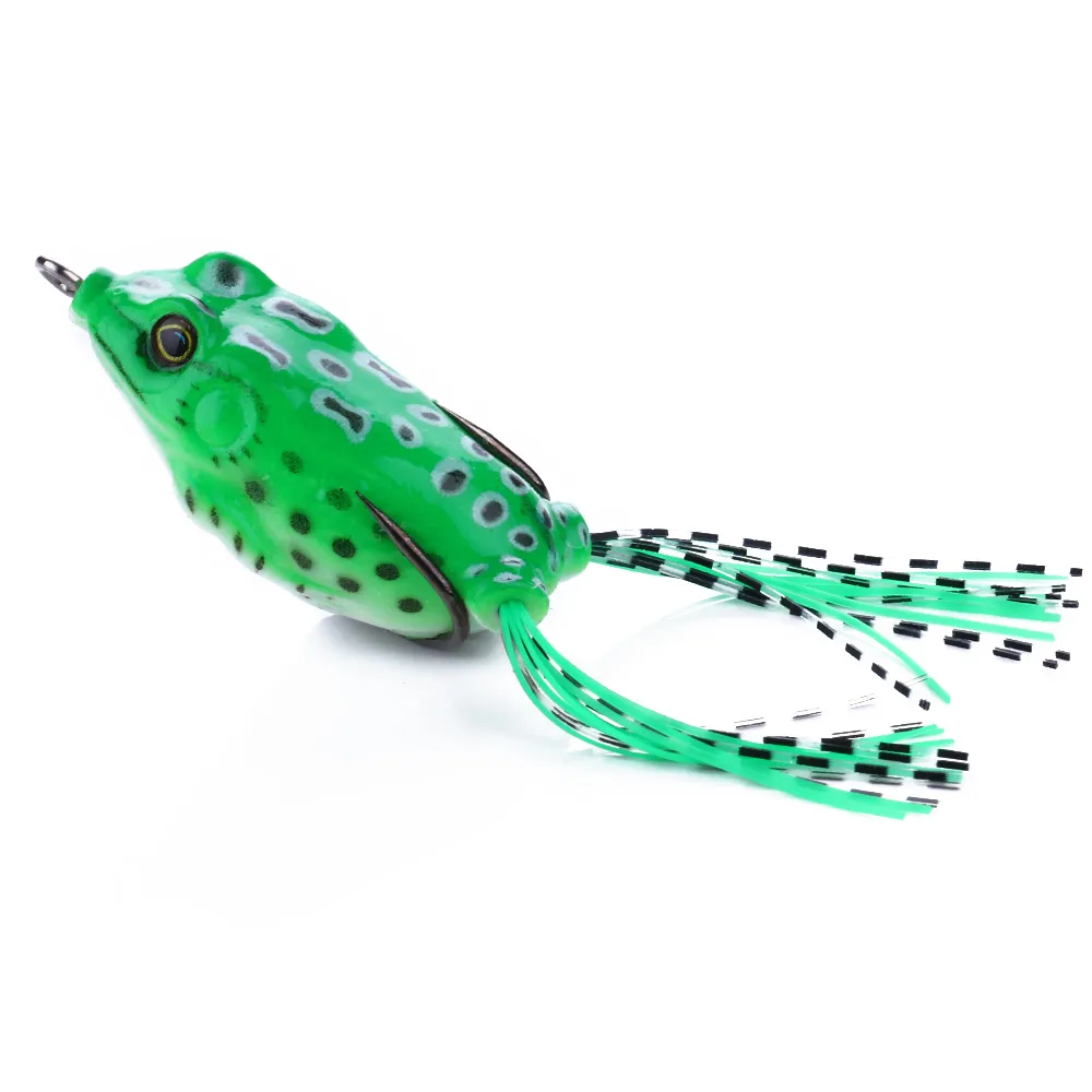 Soft Tube Frog Lure Set With Treble Hooks 5.5CM/12.8G Artificial