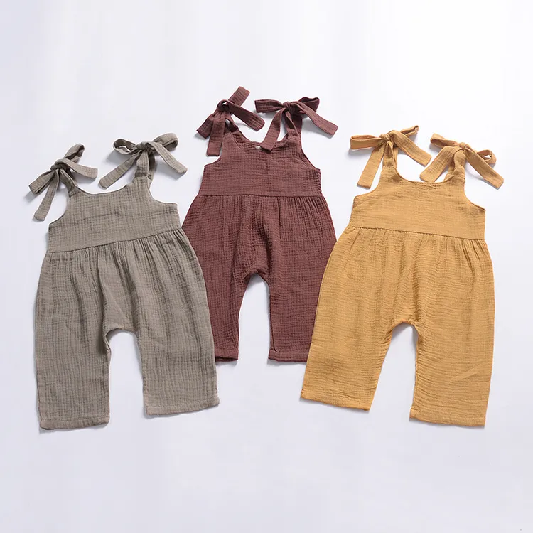 Ins New Arrivals Baby Girl Chłopiec Odzież Romper Summer Bez Rękawów Romper 100% Bawełna Dziewczyna Chłopiec Kid Pajacyki 0-2t