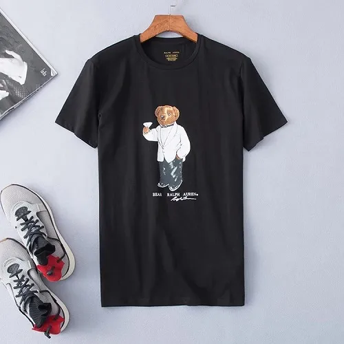 Ralphe Laurene T Shirt Toptan Yüksek Kalite% 100 Pamuk Ayı Ralp Laurens Polo Tshirt Kısa Kollu Tişörtler 880