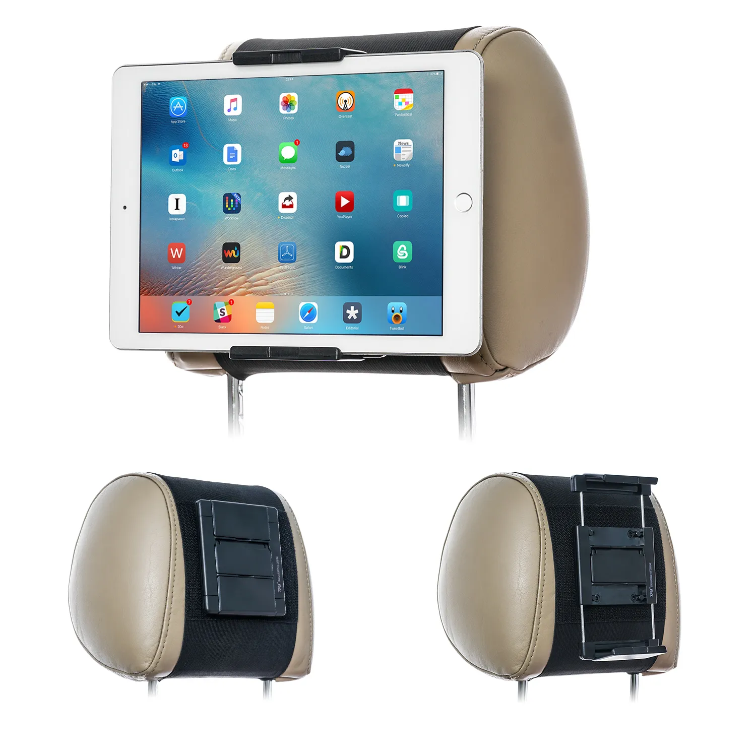 TFY Universal Car Headrest Mount Phones Halter kompatibel mit 5 bis 10,5 -Zoll -Bildschirmen Geräte