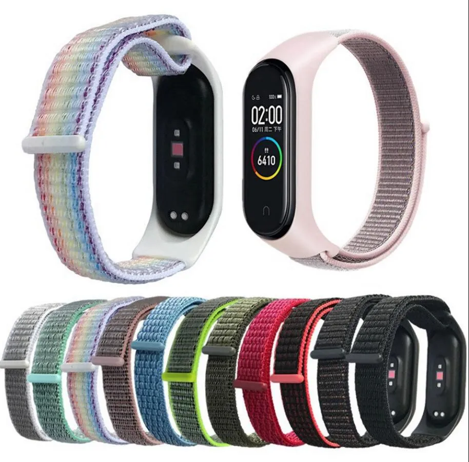 Nylon Strap for Xiaomi Mi band 5 4 3 replaceable Bracelet Mi band4 band3 Sports Wristband Breathable Bracelet for Xiomi Miband 3 4