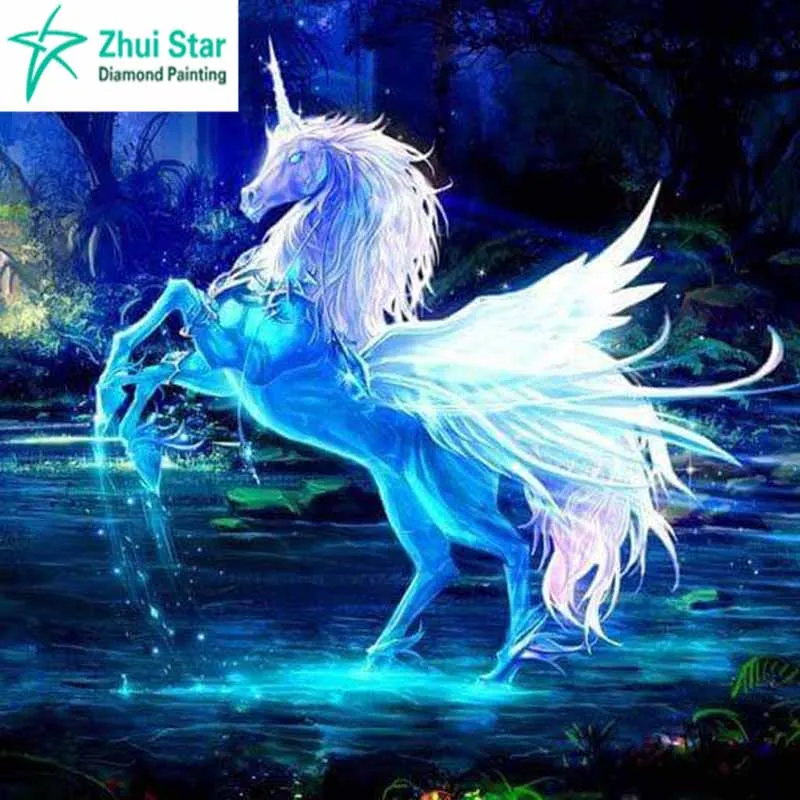 Diamant Broderie Pegasus Peintures Unicorn Cristal 5D Point De