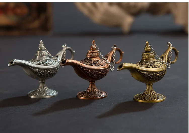 Aladdin Magic Lamp Vintage Incense Holder Burner Vintage Retro Tea Pot Genie  Lamp With Aroma Stone Perfect Home Ornament And Metal Craft From Phonpa,  $4.93