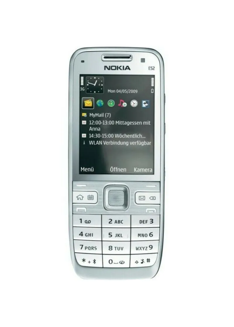 원본 Nokia E52 3G Bar 2.4 인치 화면 3.2MP 카메라 WiFi GPS Bluetooth 리퍼브 전화