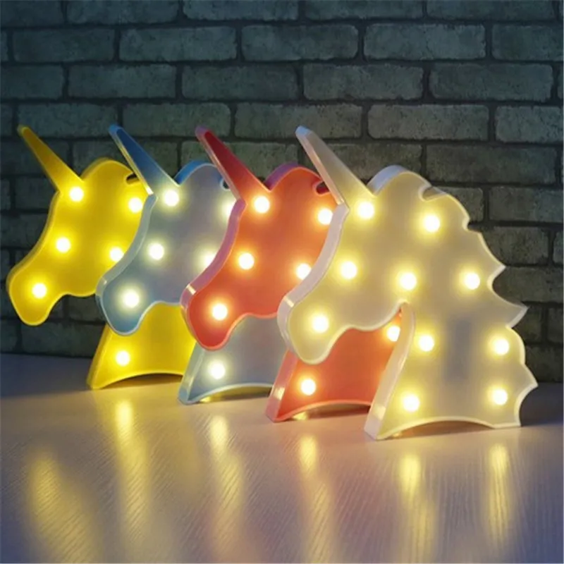 Cute Led Night Light Animal Marquee Lamps On Wall For Children Party Bedroom Christmas Decor Kids