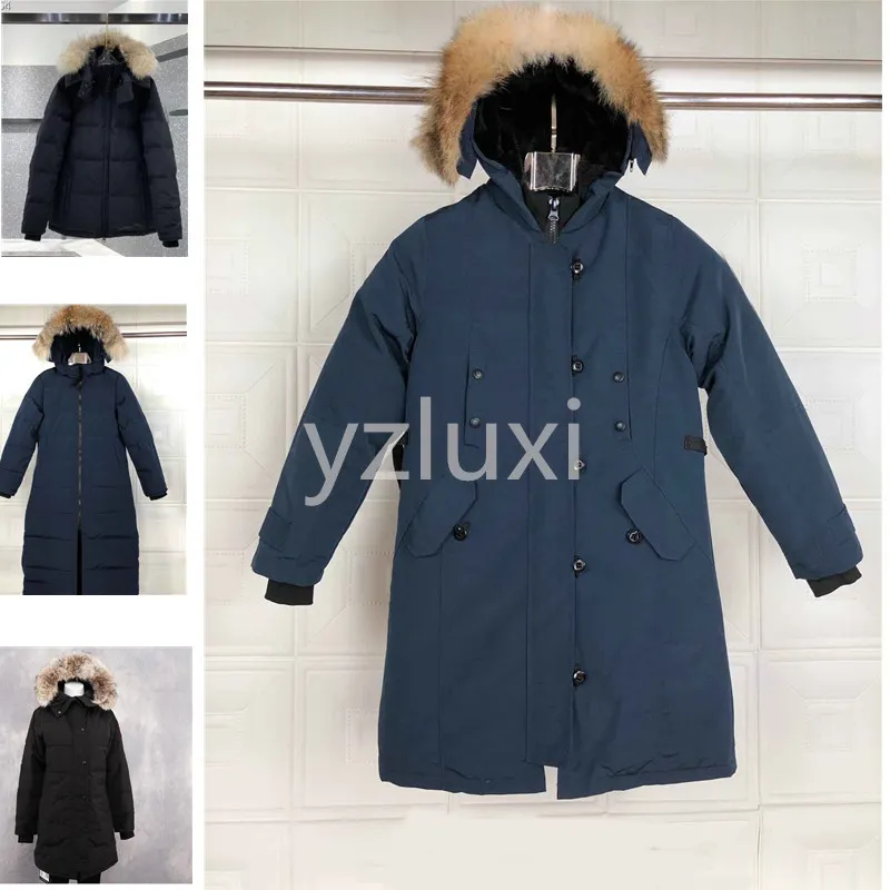 Women's Goose canadian coat jacket douduone femme coats & winter Parkas Real wolf Fur Collar White Duck Outerwear &Coats women of fashion jackets