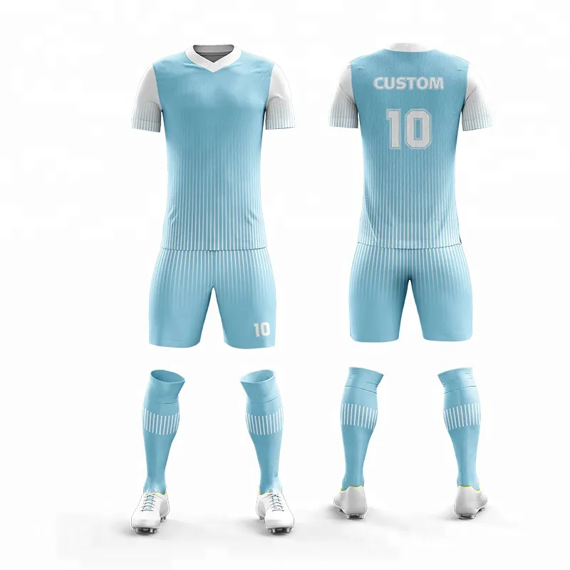 Maillot de football blanc à manches courtes pour enfants et