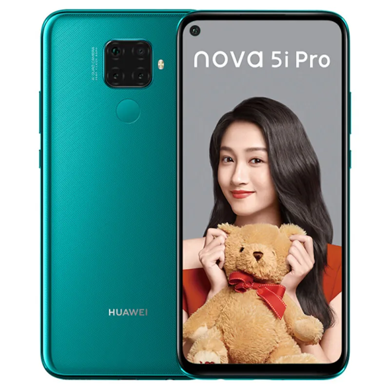 Original Huawei Nova 5i Pro 4G LTE Cell Phone 8 GB de RAM 128GB 256GB ROM Kirin 810 Octa Núcleo 6,26 polegadas de tela 48MP Fingerprint ID Mobile Phone
