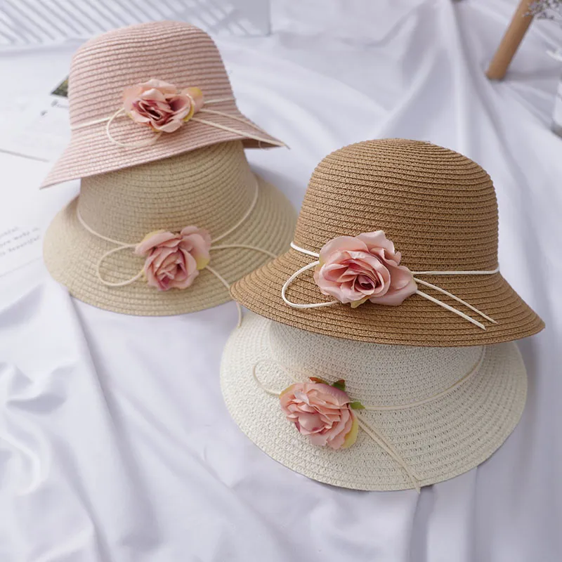 Summer Flower Sun Hat For Women: Elegant Bucket Hat With Straw, Perfect For  Beach, Church, And More From Sf37, $6.03