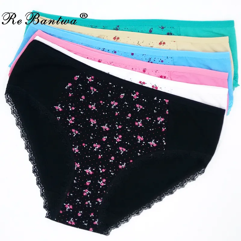 10Pcs Cotton Panties for Women Plus Size Underwear High-Rise