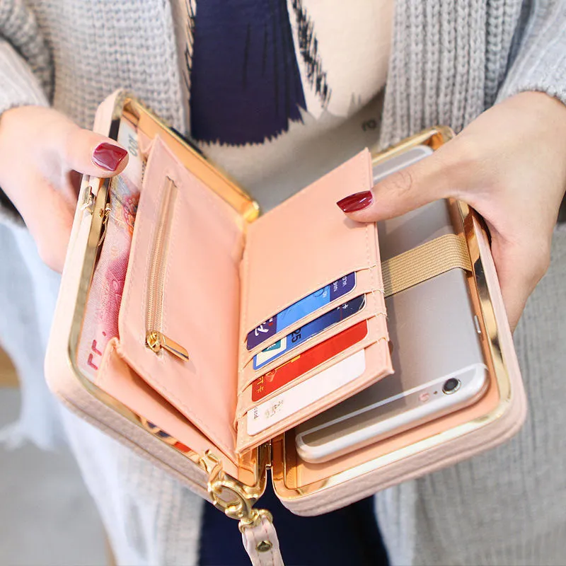 Polyester Long Card Holder Clutch Wallet with Zipper Closure and ...