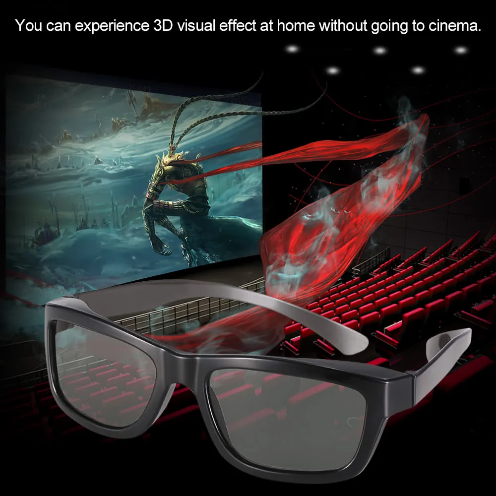 Lunettes 3D Passives Lunettes De Réalité Virtuelle VR Verres Polarisés  Circulaires Pour TV Polarisée Du 1,56 €