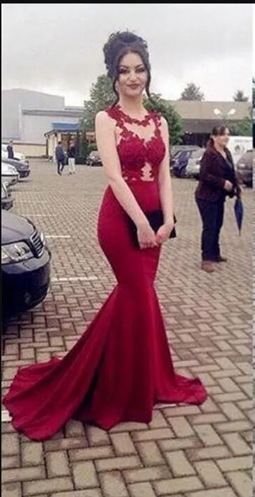 Red Prom Dress Size 4 Beaded Pageant Dress Graduation Gown Jersey Stretch  Sz 4 | eBay