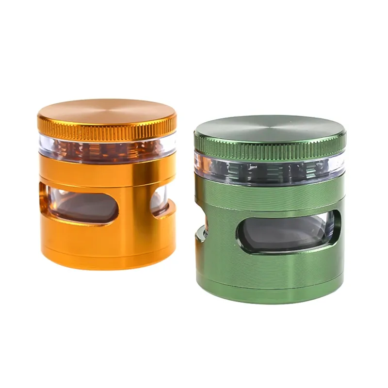 Il più nuovo colorato portatile 55MM Herb Tobacco Grind Spice Miller Grinder Crusher Grinding Tritato a mano Muller per Bong Smoking Tube Tool DHL