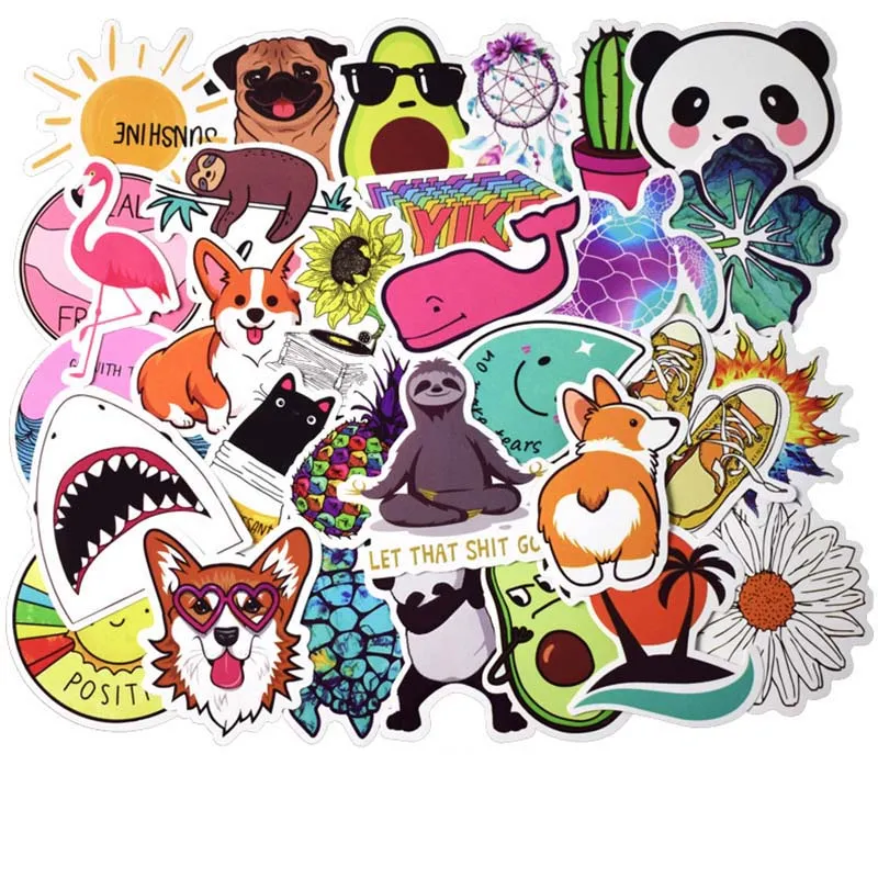 Autocollant x 6 Sticker Patte Chien Chat Animal macbook Laptop Voiture Moto