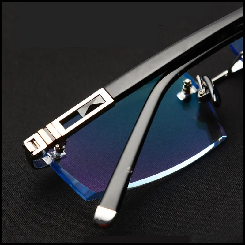 Luxury Diamond Cutting Rimless Rimless Frames For Men For Men With Myopia Wholesale Spectacle