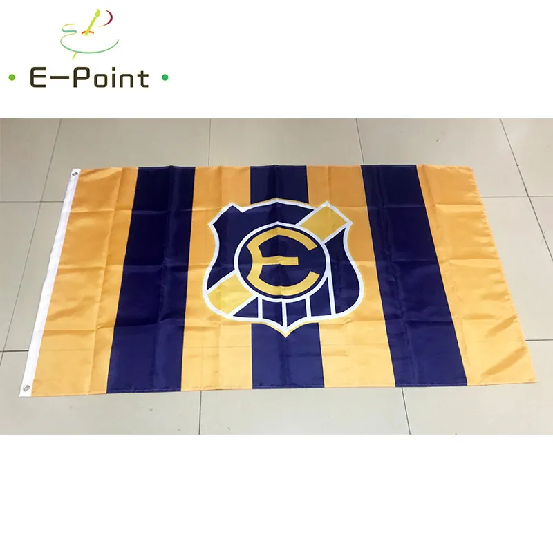 Flagge des Chile Club Everton de Vina del Mar, gestreift, 150 cm x 90 cm, für den Hausgarten, festlich