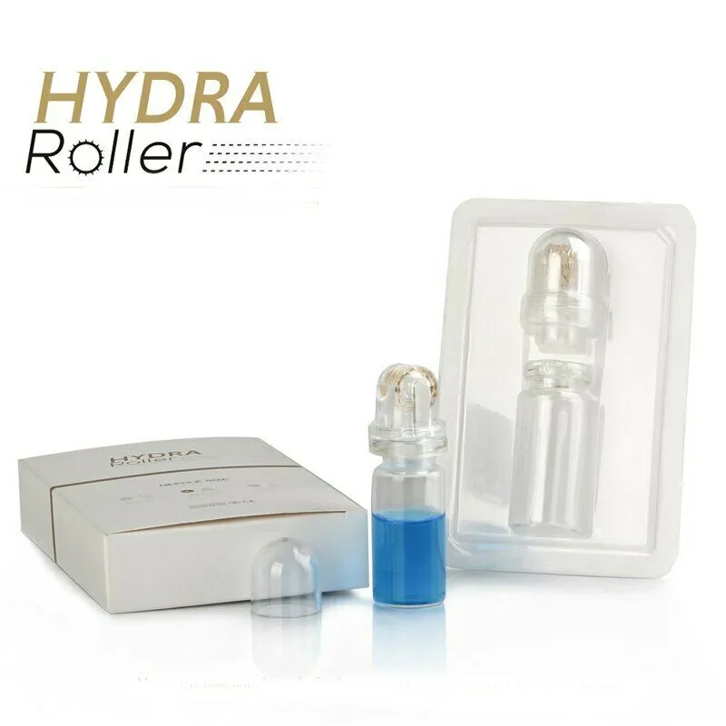Hydra Roller 64 broches dermaroller Micro-aiguille en titane avec bouteille Auto Infusion Soins de la peau Anti-rides Acné Réduire le traitement des pores