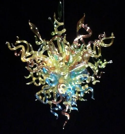 Lampy wielokolorowe kryształowe żyrandole 100% dłoni dmuchane artystyczne żyrandol lampy szkło art deco wisiorek oświetlenie