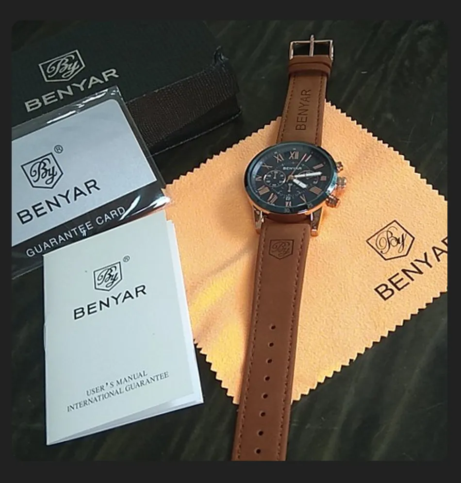 BENYAR Mens Luxury Quartz Chronograph Bwin Sport Watch 2018 Edition