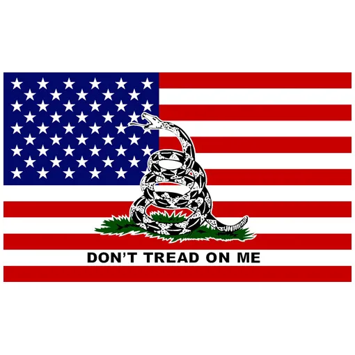 3x5fts 90x150cm Snake American Gadsden Flag não pise em mim fábrica direta