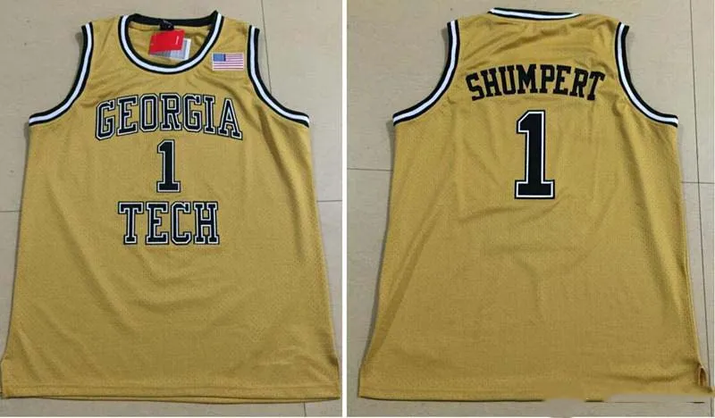 Skräddarsydd #1 Iman Shumpert Georgia Tech College Man Women Youth Basketball Jerseys Size S-5XL valfritt namnnummer